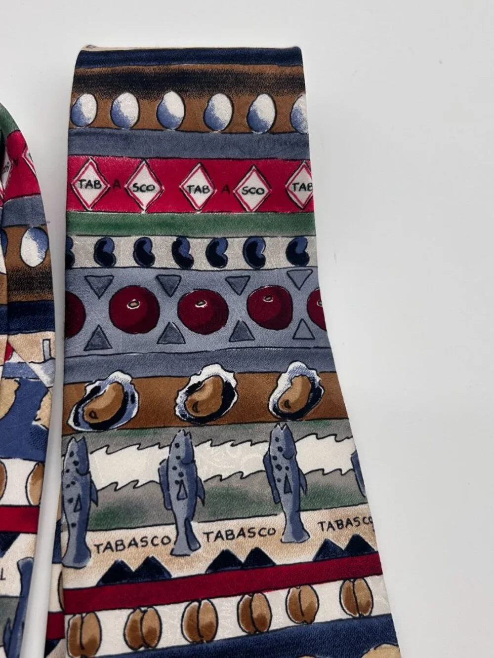 Vintage‎ Tabasco Pepper Sauce 100% Silk Tie Made in USA Excellent Condition
